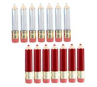 TOGEVAL 14 pièces Tubes Vides pour Gloss à Lèvres Forme de Crayon Flacons Rechargeables Transparents et Rouges Conteneurs Étanches pour Huile Lèvres DIY Maquillage Portable