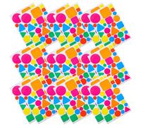 TOGEVAL 15 Feuilles Étiquettes Autocollantes Rondes Colorées Adhésives Pastilles Codage Multi-usages Autocollants Étiquettes Vides pour Organisation Maison et Bureau