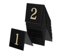 TOGEVAL 15 pièces Double-sided Acrylic Number Markers For Restaurant Tables And Detective Party Signs Stable V-shaped Table Numbers For Crime Scene Props Easy-to-read And Design