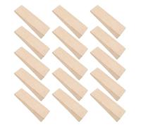 TOGEVAL 15 Pièces Lot de 15 Cales en Bois Dur Jaune pour Fixation et Renforcement de Manches de Hache et Outils Agricoles à Main, Coins à Fendre Pratiques pour Jardinage et Entretien