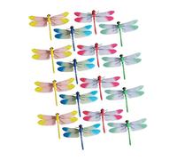 TOGEVAL 16 pièces Décoration Rideau Demoiselles Amovibles Figurines PP Résistantes Aux Intempéries Décor Art Naturel pour Maison et Cadeau Inauguration Modèles Colorés