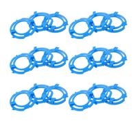 TOGEVAL 18 Pcs Anneaux de Retenue pour Rasoir Électrique Support de Tête et Plaque Porte-lame Accessoires de Remplacement Durables pour Rasage Quotidien Bleu