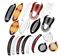TOGEVAL 18 Pcs Pinces Banane Classiques Résistant Accessoires Cheveux Vintage et Filles Démêlage Doux Sans Casse Lot Varié pour Styles Différents