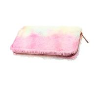 TOGEVAL 1Pc Dégradé en Peluche Portefeuille Sacs À Main pour Anniversaire Bal Sacs À Main Pochette Portefeuille en Peluche Cosmétique Flou Portefeuille Moelleux Fourre-Tout