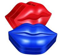 TOGEVAL 2 boîtes Masques Exfoliants pour Lèvres Hydratants Forme de Lèvres Boîtes avec Étui Pratique et Gercées Produit Cosmétique pour Usage Domestique et Voyage