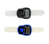 TOGEVAL 2 Compteurs à Doigts Électroniques Portables Anneaux Numériques Compacts Écran LCD Clair Réinitialisables pour Contemplation Relaxation et Exercices Couleur Couleur Aléatoire