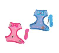 TOGEVAL 2 Ensembles Harnais Poule avec Laisse Gilet Traction Coq Confortable pour Petit Poulet Adapté Protection Animaux et Volaille