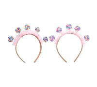 TOGEVAL 2 Pièces Bandeau Garçon Fille Sucette Accessoire Photo Décoration Fête Anniversaire Fille Bandeau Princesse Doux et Confortable