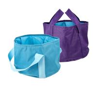 TOGEVAL 2 pièces Bassin de Trempage Pliable pour Bac Multifonctionnel Résistant et Facile à Ranger pour Voyage et Pédicure Support Stable et Design Compact