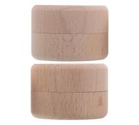 TOGEVAL 2 Pièces Boîte à Souvenirs Bébé en Bois Gravé 2 Pcs - Coffret Compact en Bois de Hêtre Feuille et Fleur - pour Cheveux Fœtaux et Dents de Lait - Présent Naissance, Baptême et