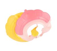 TOGEVAL 2 pièces Bonnet de Garçon Fille Silicone Imperméable Protège Yeux et Oreilles Ajustable et Confortable Design Couronne pour Lavage Cheveux Garçon Fille Shampooing et Bain