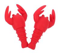 TOGEVAL 2 pièces Bouchons de Vin Silicone Forme de Homard Lot de Bouchons Réutilisables et Décoratifs pour Fêtes Bars et Restaurants Accessoires Original pour Bouteilles Huile et Vinaigre