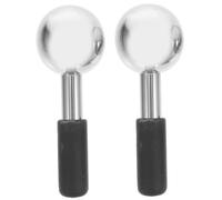 TOGEVAL 2 pièces Boules de Massage Faciales Acier Inoxydable Sphères de Glace Rafraîchissantes pour Visage Yeux et Cou Outil Poches et Raffermissant pour Peau Favorise Couleur Aléatoire