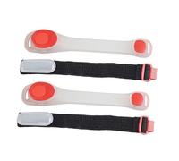 TOGEVAL 2 pièces Brassard Lumineux LED Sécurité Rouge Bracelet Réfléchissant pour Course Jogging et Activités Extérieures Nocturnes
