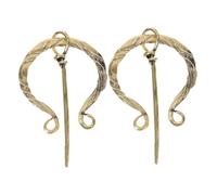 TOGEVAL 2 pièces Broche Viking Vintage Épingle Collier Médiéval Géométrique Accessoire Costume Médiéval Femme Pin Broche Ceinture Chevalier Détail Nordique Élégant