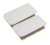 TOGEVAL 2 Pièces Brosse de Toilettage Suspendue pour Mini-Cochon, Lot de 2 Brosses Autonettoyantes avec 10 Vis, Poils Doux Adaptés aux Peaux Sensibles, pour Petits Animaux de Ferme,