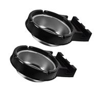 TOGEVAL 2 pièces Cendrier Mural Acier Inoxydable Noir Montage Mural pour et Espaces Commerciaux Facile à Nettoyer et Gain de Place