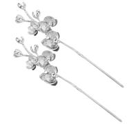 TOGEVAL 2 Pièces Chinese Hair Pins Lightweight Hair Chopsticks For Women Retro Butterfly Hairpin With Fine Brushed Texture Elegant Vintage And Modern Hairstyling Accessories