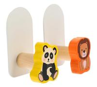 TOGEVAL 2 pièces Crochets Muraux Adhésifs Forme Animale Mignonne Panda et Lion Crochet Serviette Salle Bain Rangement Mural Chambre Sans Perçage Patères Porte Manteau et Accroche Torchons