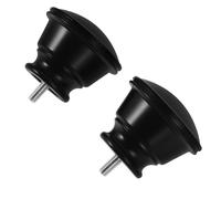 TOGEVAL 2 pièces Embouts de Tringle à Rideau Noir Finitions Métalliques Robustes Accessoires Décoratifs pour Tringles Plastique et Métal Kit pour Salon et Chambre