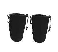 TOGEVAL 2 pièces Étui pour Objectif Appareil Photo Reflex XL Neoprene Résistant Choc Isolation Thermique avec et Crochet et Compact pour Photographe Professionnel et Amateur Lot