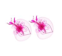 TOGEVAL 2 Pièces Fascinateur à Voilette Mesh Accessoire Cheveux Élégant et Durable Barrette Fleur pour Mariage Fête et Tea Party et Confortable