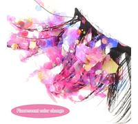 TOGEVAL 2 Pièces Faux Cils Pailletés Colorés Extensions de Cils Naturelles Effet Courbé Faciles à Porter et Réutilisables