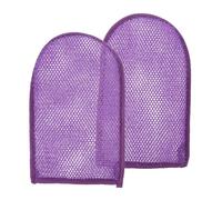 TOGEVAL 2 pièces Gants Exfoliants de Bain Nylon Gants de Nettoyants pour Corps Texture Fine Élimination Douce des Impuretés Riches Mousse Résistants et Durables