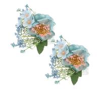 TOGEVAL 2 Pièces Hawaiian Bridal Hairpin Tropical Silk Flower Hair Comb Lightweight Wedding Updo Accessory For Beach Parties And Luau Celebrations