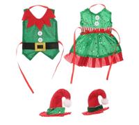 TOGEVAL 2 Pièces Housse de Bouteille de avec Chapeau Décor et Adorable pour Décoration de Table Cache Bouteille et Vert Homme et Femme