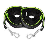 TOGEVAL 2 Pièces Laisse Réfléchissante pour Chien Câble d'attache pour Chien La Laisse du Chien Double Laisses De Chien Standard S'échapper Appareil Dehors Voiture Aboiement Non Nylon