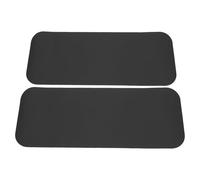 TOGEVAL 2 Pièces Lot de 2 Tapis Antibruit pour Tapis de Course 70X28 CM en Cuir Synthétique Imperméable Noir Coussinets Anti-Vibrations Antidérapants pour Appareil Elliptique et Stepper