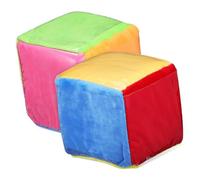TOGEVAL 2 Pièces Lot de Dés Géants Mousse Douce avec Poche pour Cartes Éducatif Portable et Confortable pour Jeux Exercices Classe et Activités Ludiques
