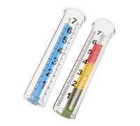 TOGEVAL 2 Pièces Lot Tubes de Pluviomètre Verre Haute Durabilité Jauge de Pluie Extérieure Facile à Lire Résistante Aux Intempéries pour Jardin et Terrasse