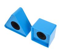 TOGEVAL 2 Pièces Microphone Logo Stand Set With Stable Base Portable Square And Triangular Mic Flag Stations For Interviews Conferences And Live Broadcasts