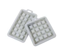 TOGEVAL 2 pièces Moule à Silicone Lot de Formes Rectangulaire et Carrée pour Pâtisserie Maison Démoulage Facile Cuisson Gâteau et Waffle Bleu