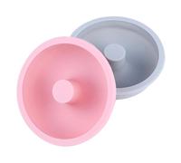 TOGEVAL 2 pièces Moule Donut Silicone Moule Pâtisserie DIY Antiadhésif pour Gâteaux Beignets Cookies Facile à Utiliser et Nettoyer Accessoire de Cuisine Polyvalent Bleu et Rose
