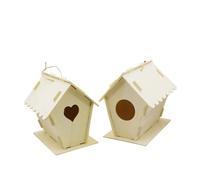 TOGEVAL 2 Pièces Nichoirs pour Jardin Maisonnette Suspendue Naturel Décoration Maison Extérieure et Éducatif pour Garçon Fille