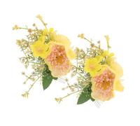 TOGEVAL 2 Pièces Peigne Cheveux Fleur Hawaïenne Hibiscus et Plumeria Artificiels Barrette Accessoires Mariage Plage Été Party
