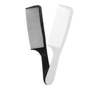 TOGEVAL 2 pièces Peigne de Coiffure Incurvé Noir et Blanc Robuste et Ergonomique pour Coupes Plates et Coiffage Professionnel Outil Polyvalent pour Salon et Usage Domestique