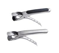 TOGEVAL 2 pièces Pince Bol Inox Brûlure Ergonomique Résistante pour Assiettes Chaudes Ustensile Cuisine Polyvalent