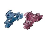 TOGEVAL 2 pièces Pinces Cheveux Résine Mode Griffe Cheveux Fleur Ajourée Accessoires Coiffure pour Femmes Clips Légers Décoratifs pour Fêtes et Usage Quotidien