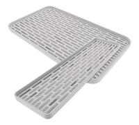 TOGEVAL 2 pièces Plateau Égouttoir Vaisselle PP Drainant et Étanche Support Multifonction pour Couverts et Verres Rangement Cuisine Pratique et Facile à Nettoyer