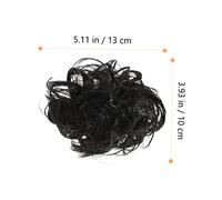 TOGEVAL 2 pièces Postiche Chignon Ondulé Grand Clip à Cheveux Extensions Postiches Bouclées Noir Coiffure pour Fêtes et Cosplay