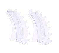 TOGEVAL 2 pièces Présentoir Transparent pour Pinceaux de Maquillage et Stylos Support de Rangement Stable Polystyrène Organiseur Cosmétique Léger et Pratique pour Bureau et Maison