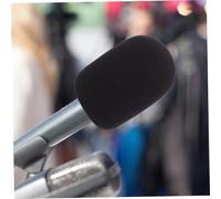 TOGEVAL 2 pièces Protections Microphone Mousse Épaissie Bonnette Vent et Éclaboussures Adaptée Plupart des Micros pour Conférences et Interviews