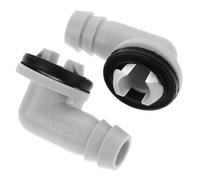 TOGEVAL 2 Pièces Raccord Tuyau Drainage Climatiseur Coudé Fuite Résistant Uv pour Évacuation Condensats Extérieure