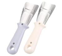 TOGEVAL 2 pièces Raclette à Glace Acier Inoxydable pour Réfrigérateur et Cuisine Outil Pratique de Dégivrage et Nettoyage