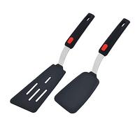 TOGEVAL 2 pièces Set de Spatules Silicone Ergonomiques Antiadhésives pour Cuisine Ustensiles Résistants Chaleur avec Manches Longs Isolants pour Pâtisserie et Cuisson Quotidienne
