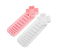 TOGEVAL 2 Pièces Silicone Makeup Brush Organizer Rack With Strong Suction Cups Wall-mounted Drying Stand For Cosmetic Brushes Flexible Placement And Secure Storage